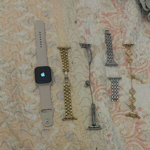 Apple Watch with Gold and Silver Bands